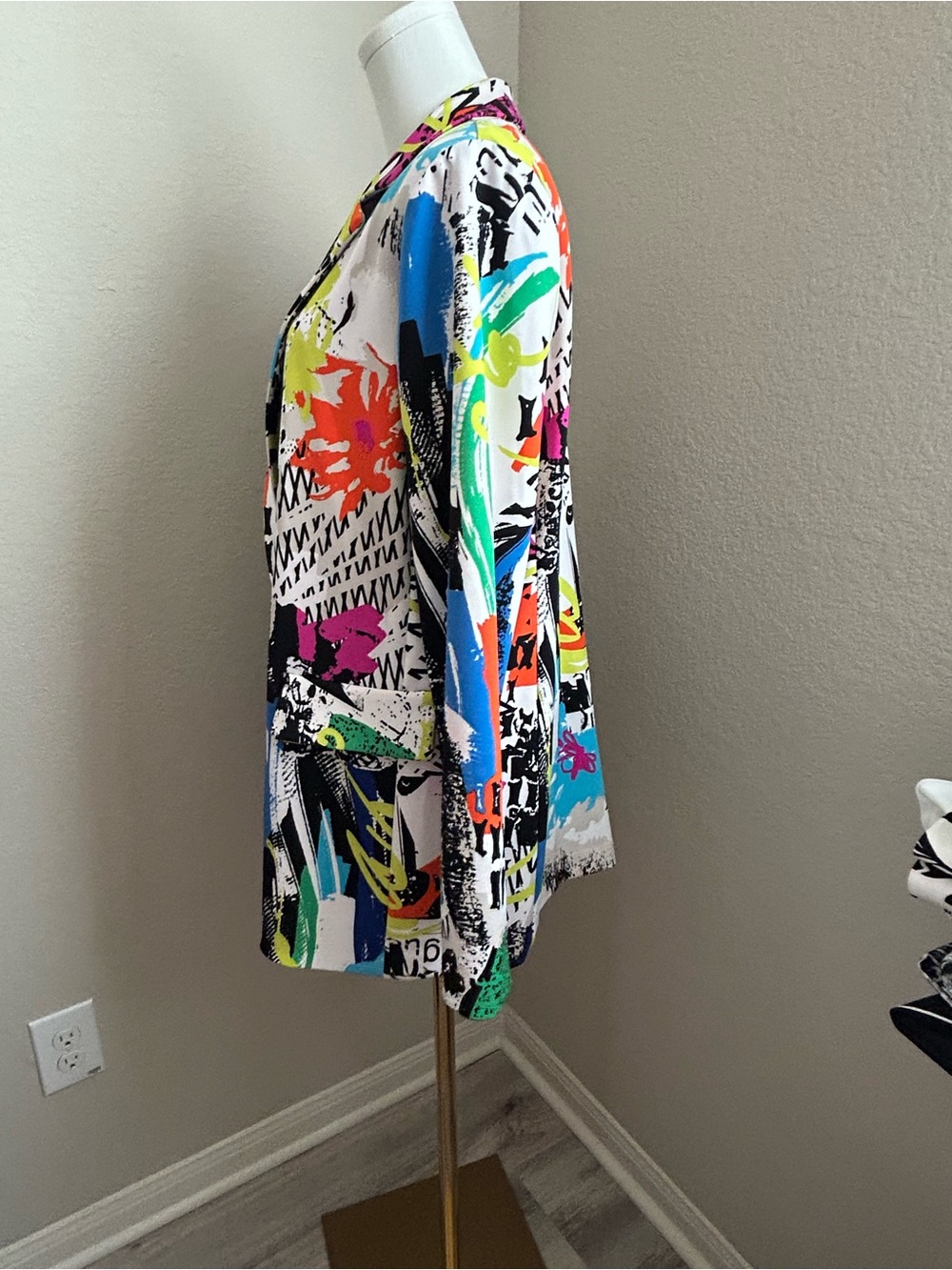 Joseph Ribkoff Multicolor Abstract Paint-Splash Blazer - Picture 3 of 6
